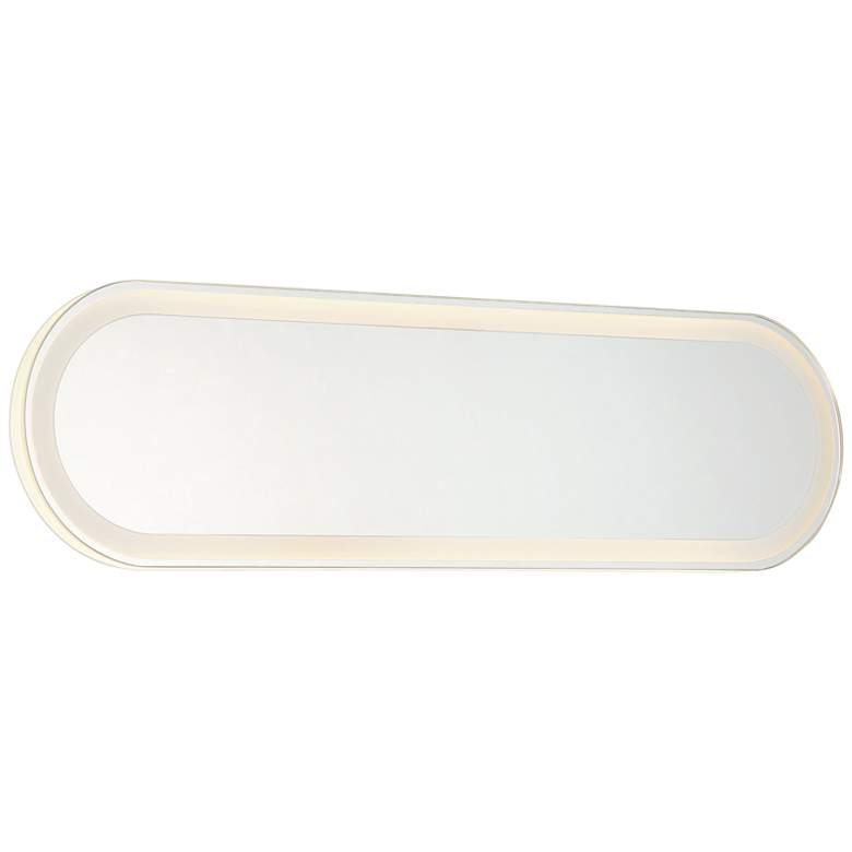 Castilion White 24" x 6 3/4" LED Backlit Wall Mirror