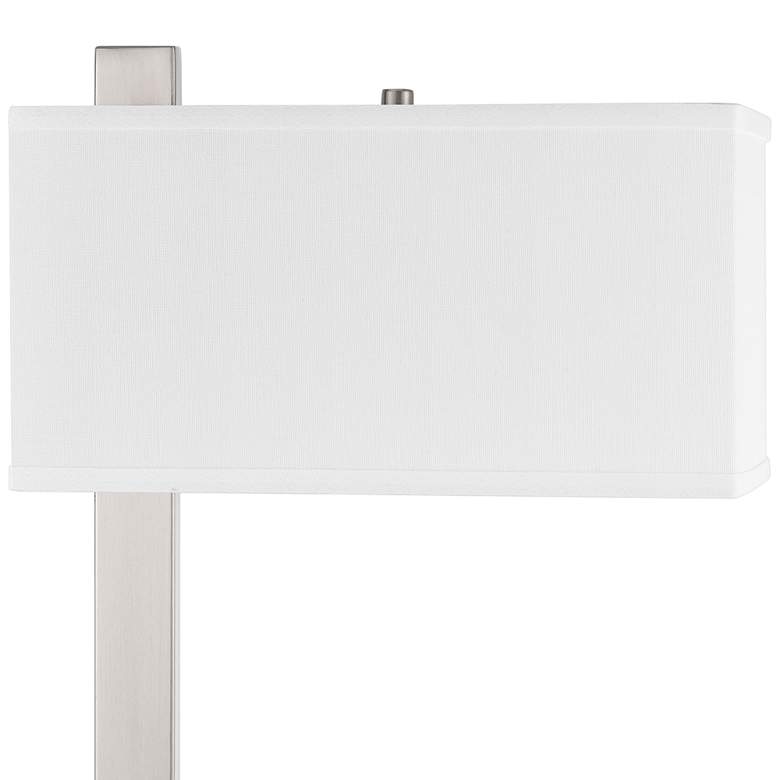 Drancy Brushed Steel Desk Lamp with Outlet and USB Port