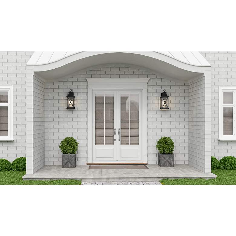 Quoizel Ellerbee 18" High Mottled Black Outdoor Wall Light