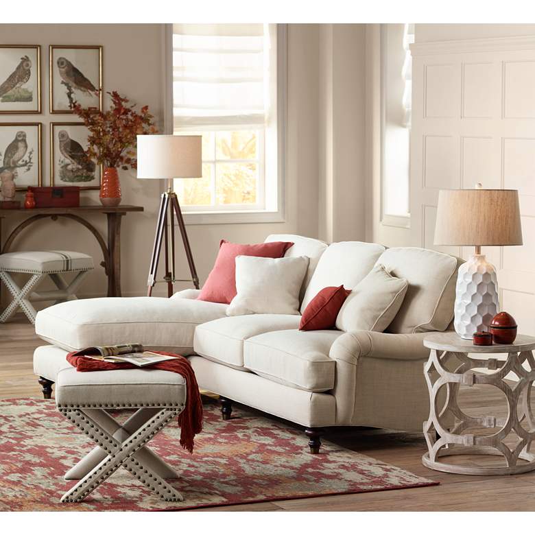 Kathy Ireland White Ceramic Table Lamp Joanna Home