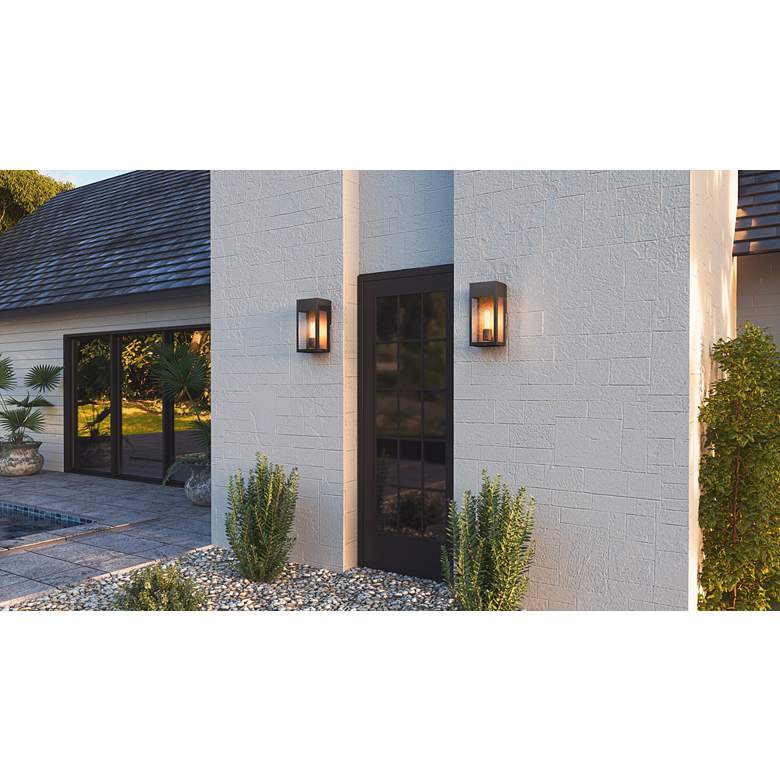 Quoizel Maren 13" High Matte Black Outdoor Wall Light