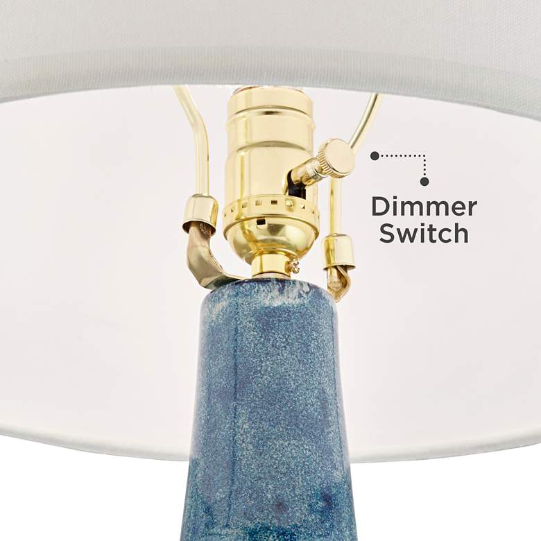 Euro Collin Blue Ceramic Table Lamp