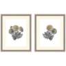 Vintage Bouquet 22" High 2-Piece Framed Giclee Wall Art Set