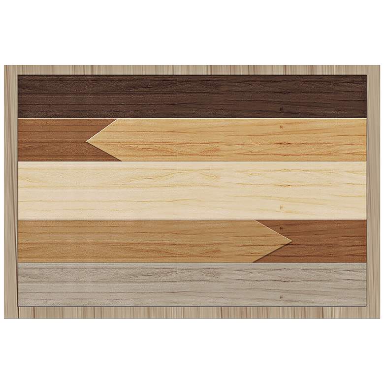 Boho Wood 26" Wide Framed Giclee Wall Art