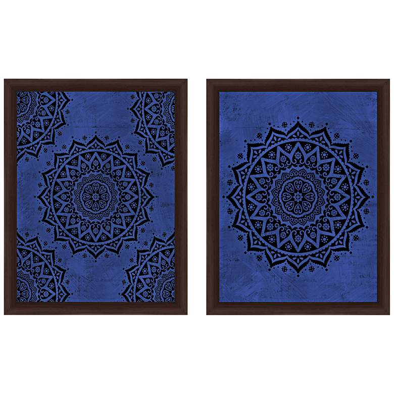 Boho Patterns 18" High 2-Piece Framed Giclee Wall Art Set
