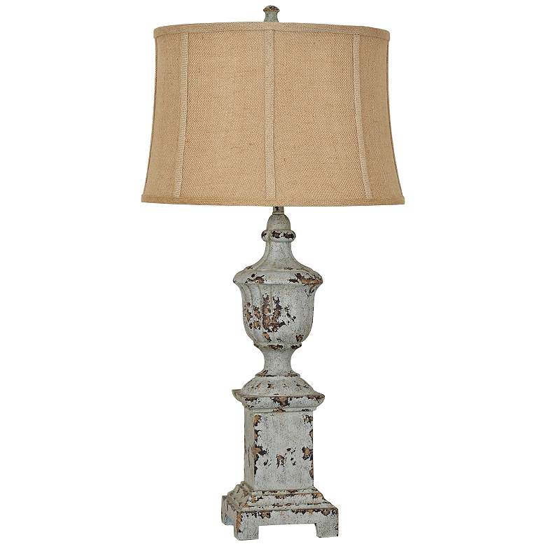 Crestview Collection French Heritage Distressed Blue Table Lamp