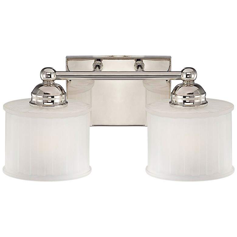 1730 Series 14 1/4" Wide Polished Nickel 2-Light Bath Light