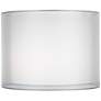Double Sheer Silver Chrome Plug-In Swing Arm Wall Lamp