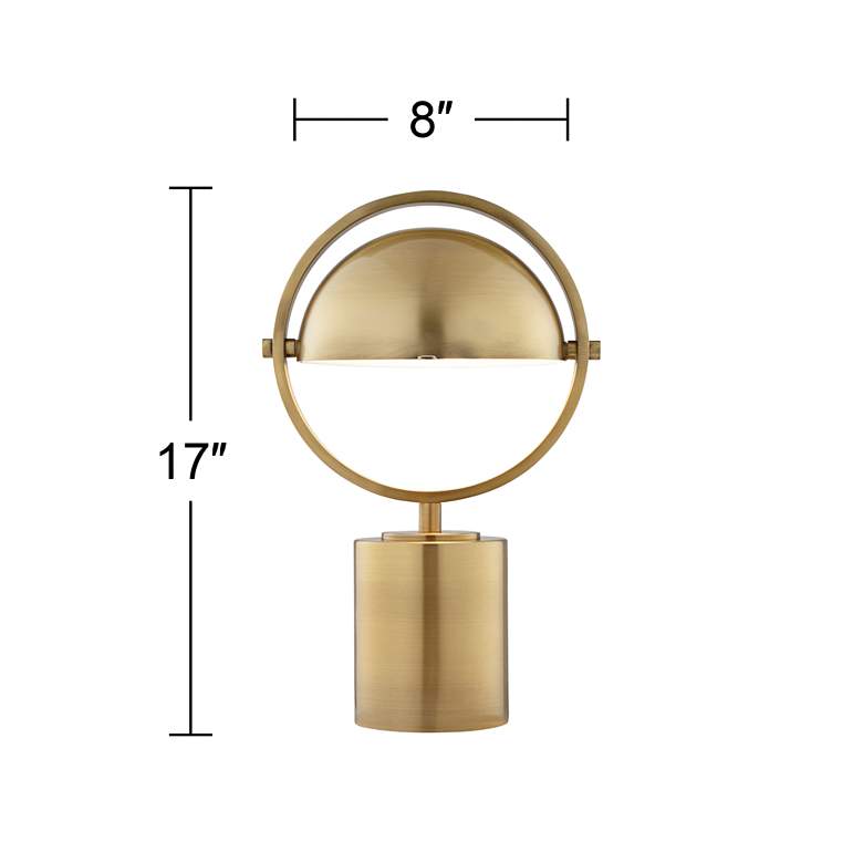 Drome Brushed Brass Industrial Modern Accent Table Lamp