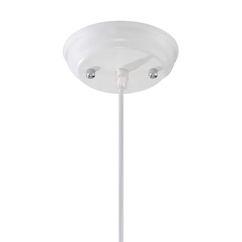 Felton White Aluminum and Wood 13" Wide Mini Pendant