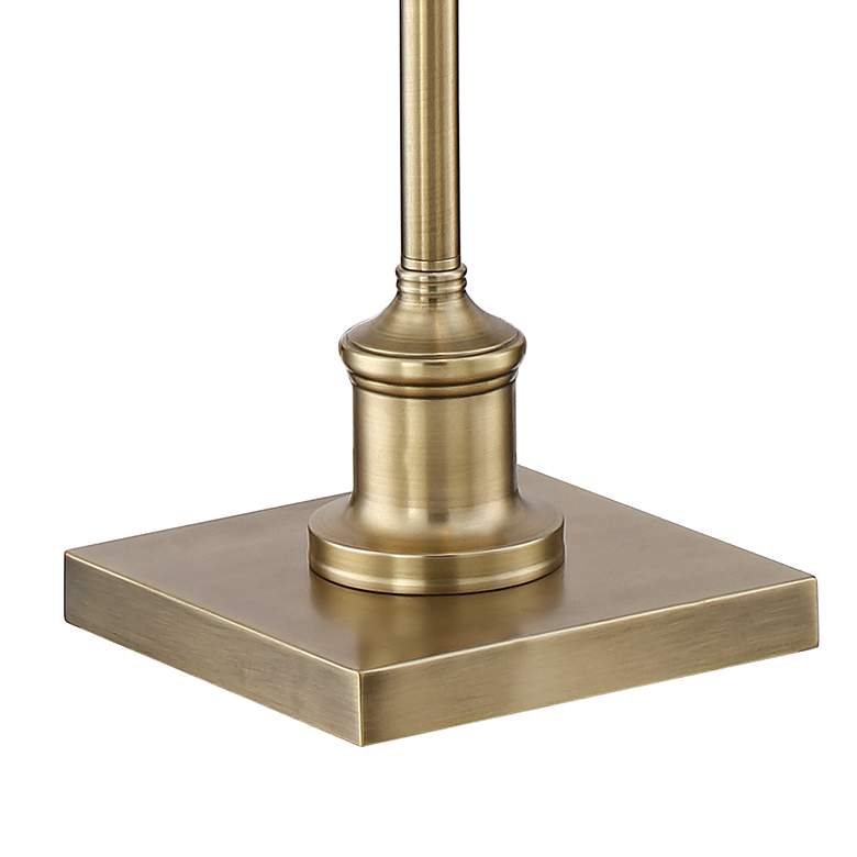 Jenson Aged Brass Adjustable Swing Arm Pharmacy Floor Lamp