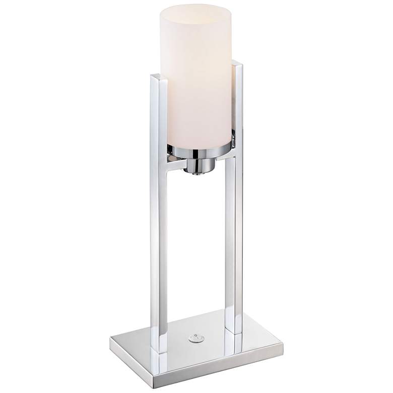 Lite Source Caesarea 2-Post Chrome Fluorescent Table Lamp