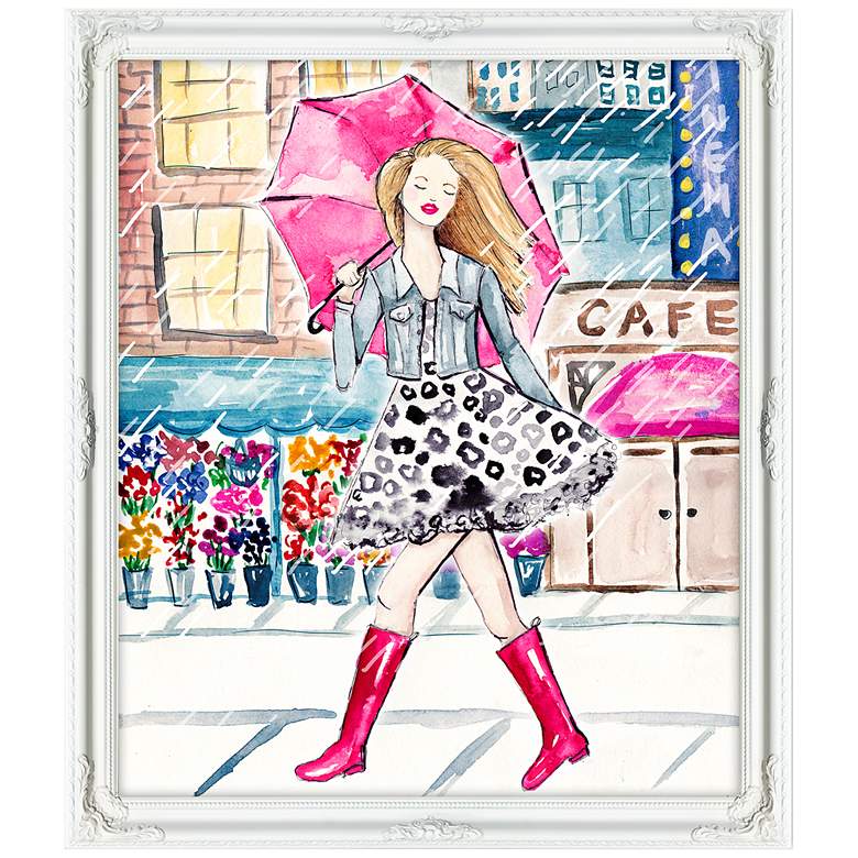 Right As Rain 32"W Illustrated Feminine Framed Wall Art