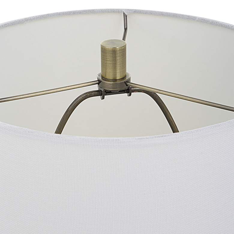 Como Chrome and Antique Brass Buffet Lamp