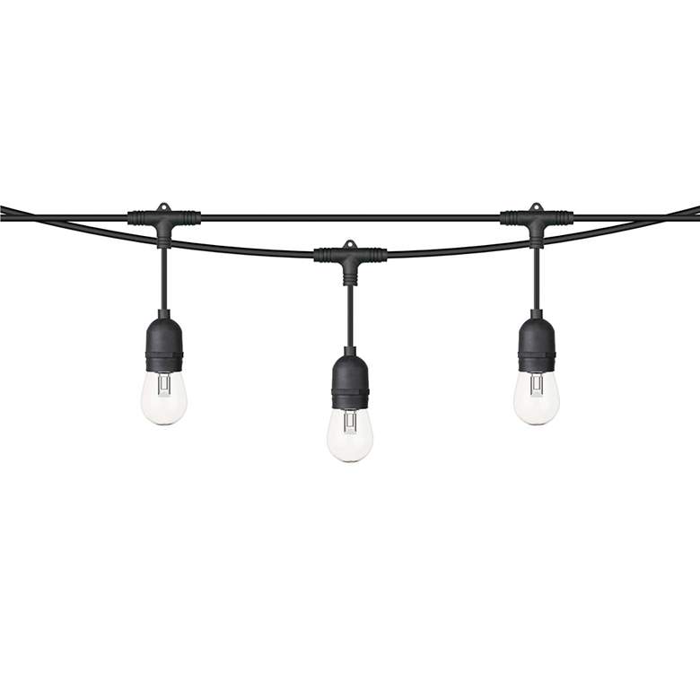 24-Light 48' Black S14-II RGB Outdoor LED String Light Set