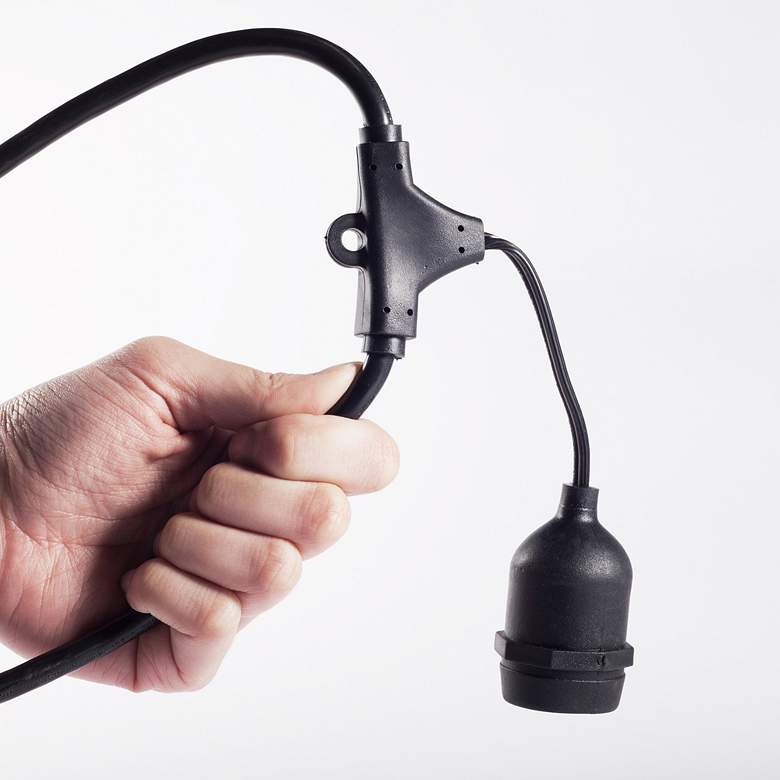 24-Light 48-Foot Black Outdoor LED String Light Set