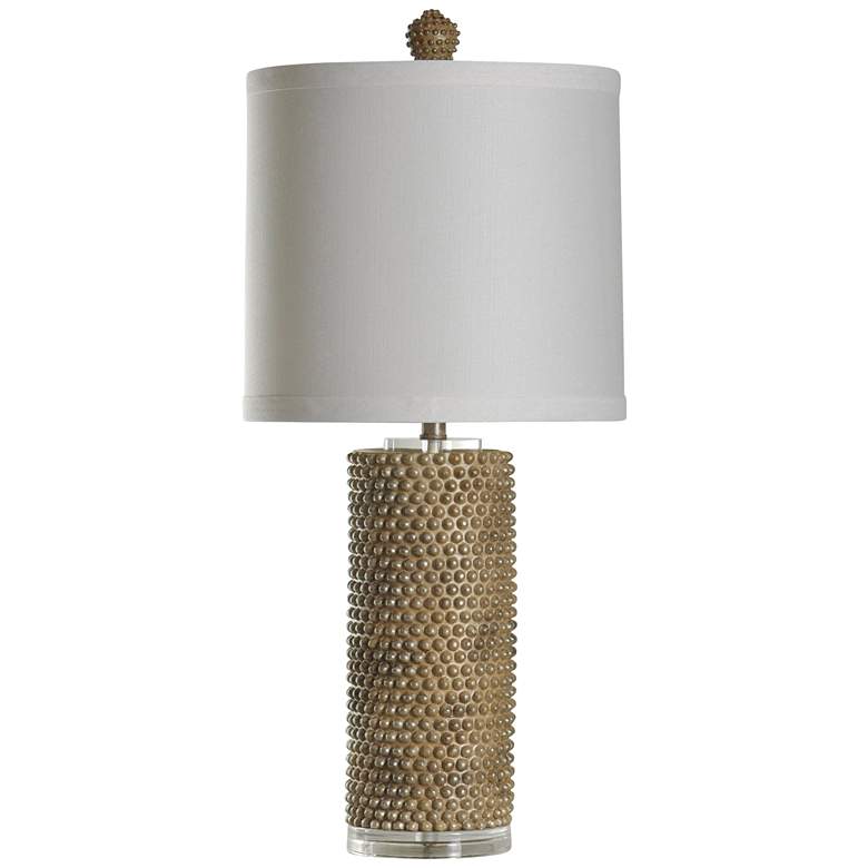 Hanover Georgian Silver and Gold Beaded Ceramic Table Lamp