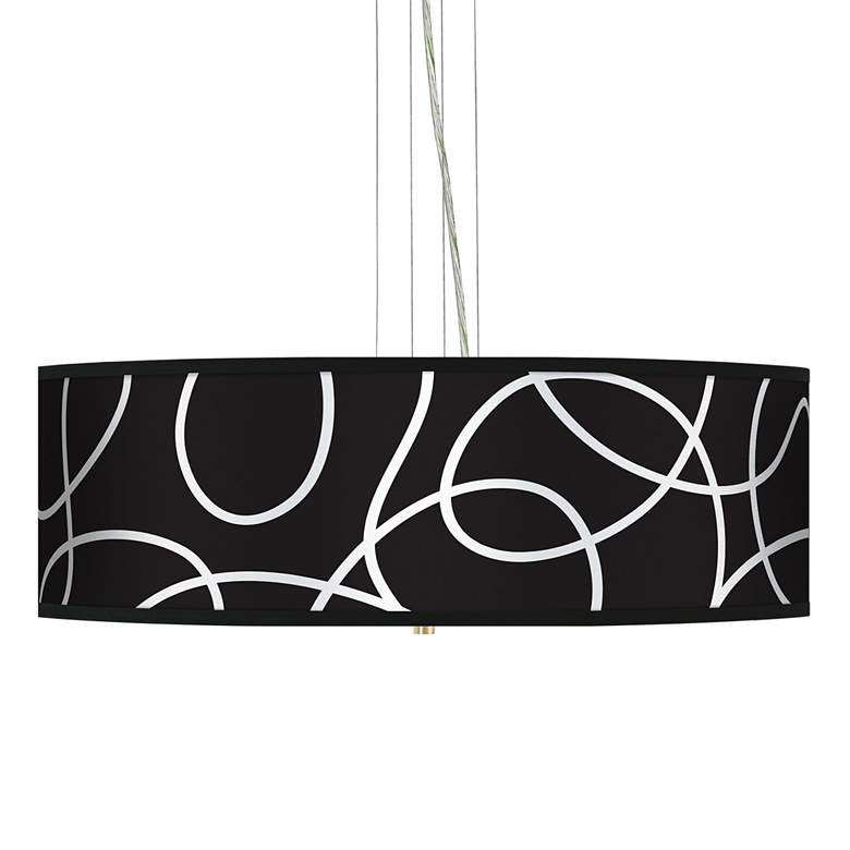 Scribble World Giclee 24" Wide 4-Light Pendant Chandelier