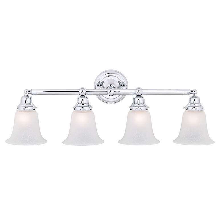 26" Wide Chrome 4-Light Bath Bar