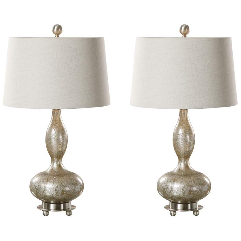 Vercana Mercury Glass 2-Pc Table Lamp,