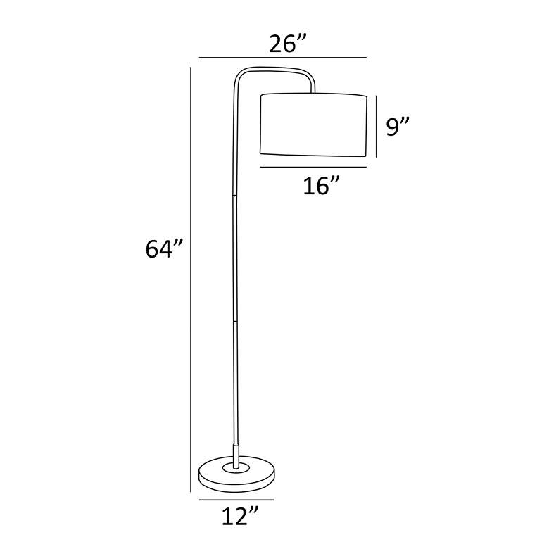 Lite Source Orea Black Metal Floor Lamp