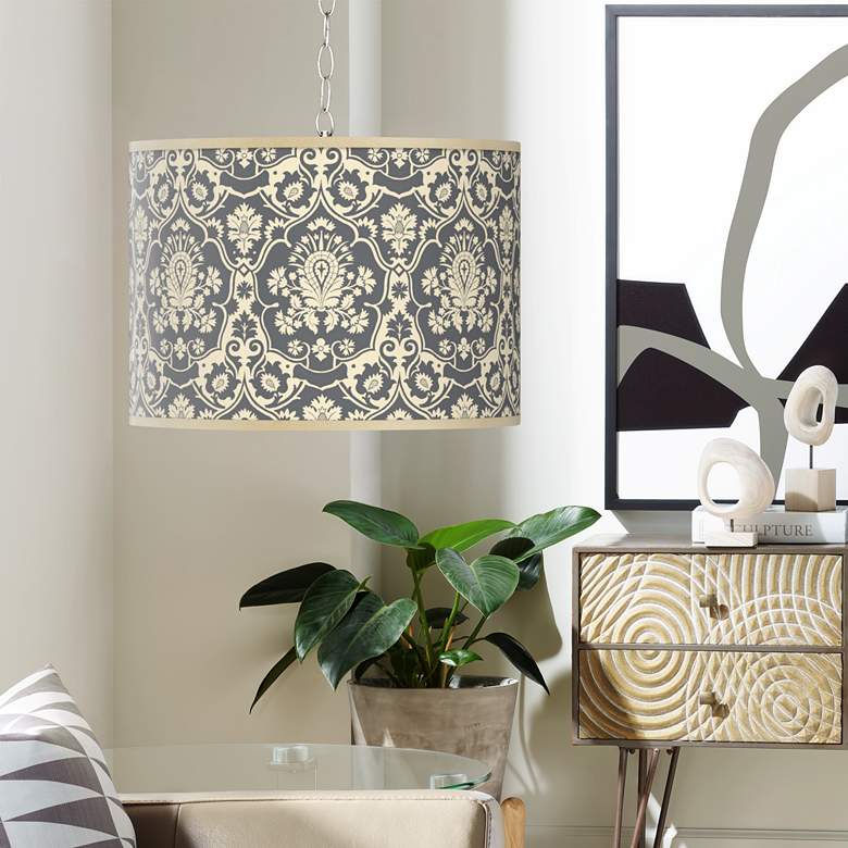 Seedling by thomaspaul Damask Swag Plug-In Chandelier
