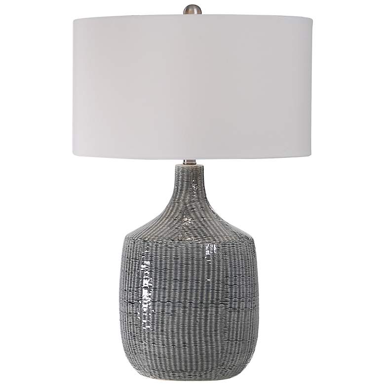Felipe Dark Gray Ceramic Table Lamp
