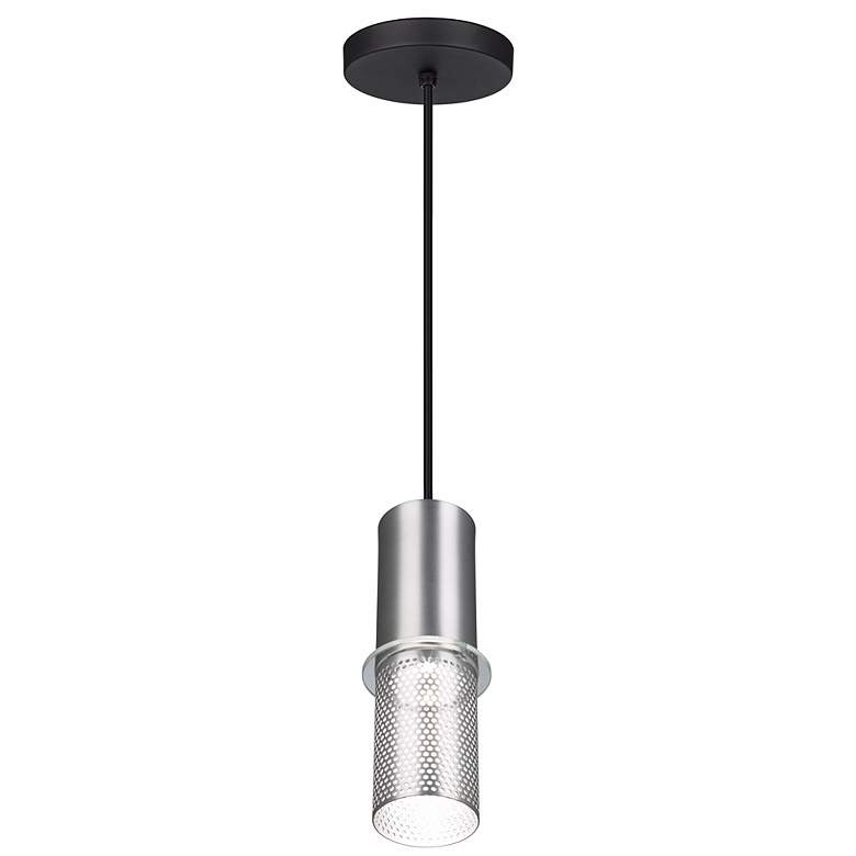 George Kovacs Larry 3 1/2" Wide Satin Aluminum Mini Pendant