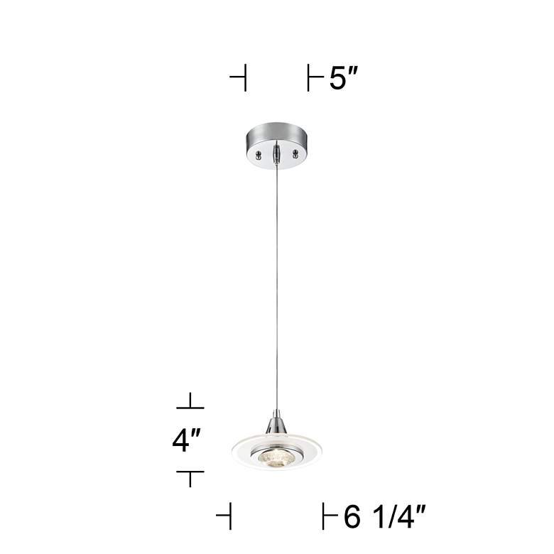 Possini Euro Menos 6 1/4" Wide Chrome LED Mini Pendant Light