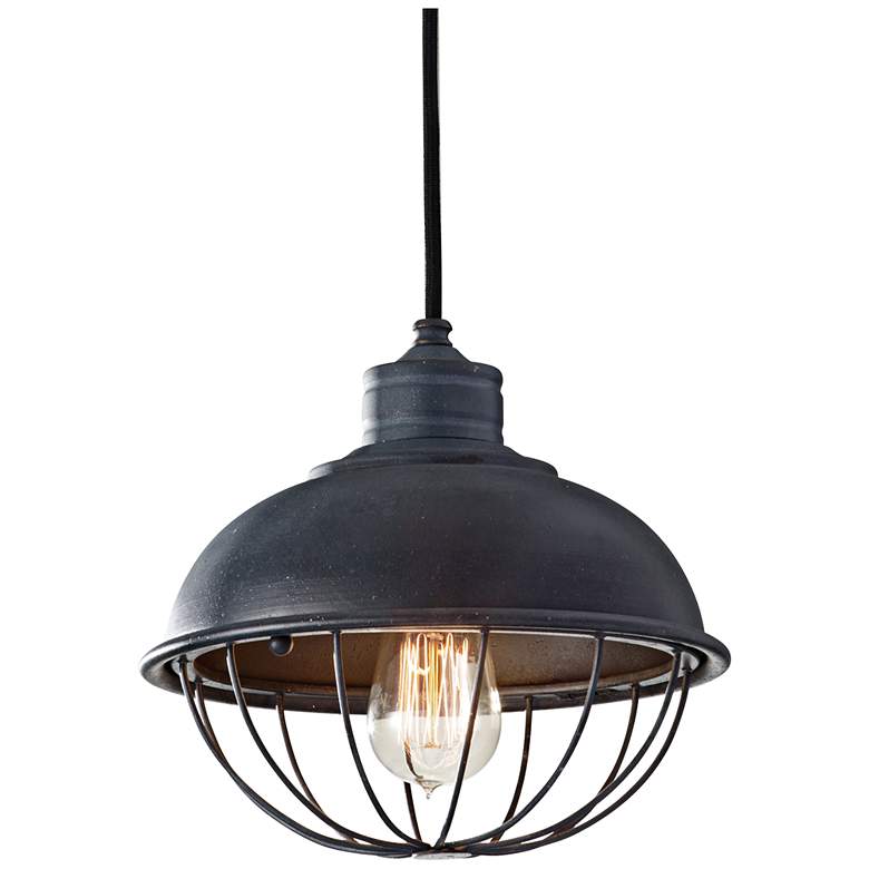 Feiss Urban Renewal 10" Wide Iron Cage Mini Pendant Light