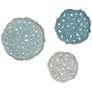 Blue Rosalie 3-Piece Painted Metal Wall Art Set