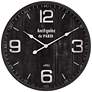Antiquite de Paris 23 1/2" Brown Round Metal Wall Clock