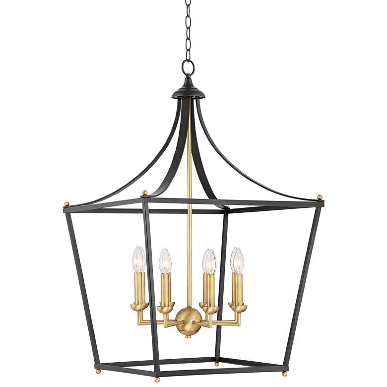 Sumpter 22" Wide Bronze and Gold 8-Light Chandelier