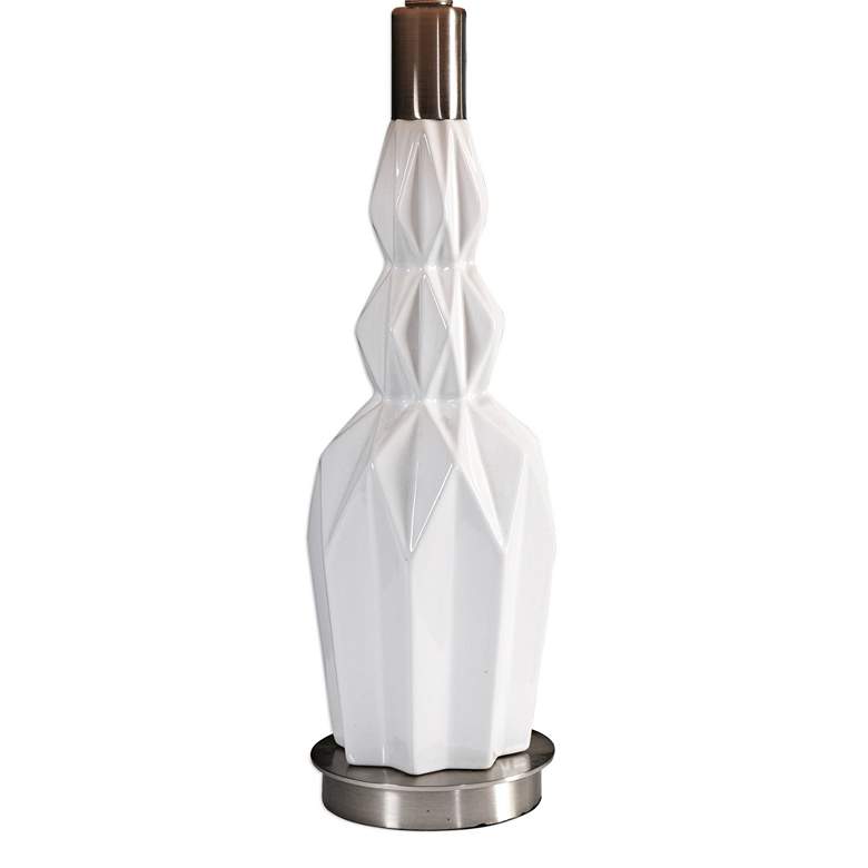 Cabret Gloss White Ceramic Table Lamp
