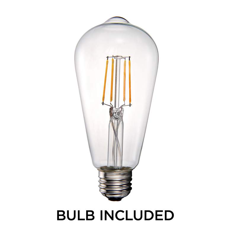 Major 12 1/2" Wide Nickel and Clear Glass LED Pendant Light