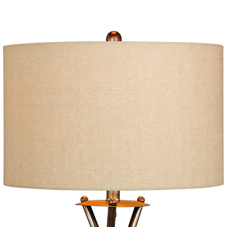 Breslen Rusted Silver Tripod Metal Table Lamp