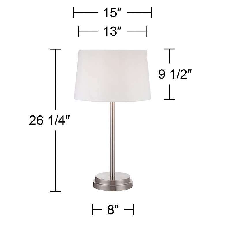 Elroy Modern High Brushed Nickel Table Lamp