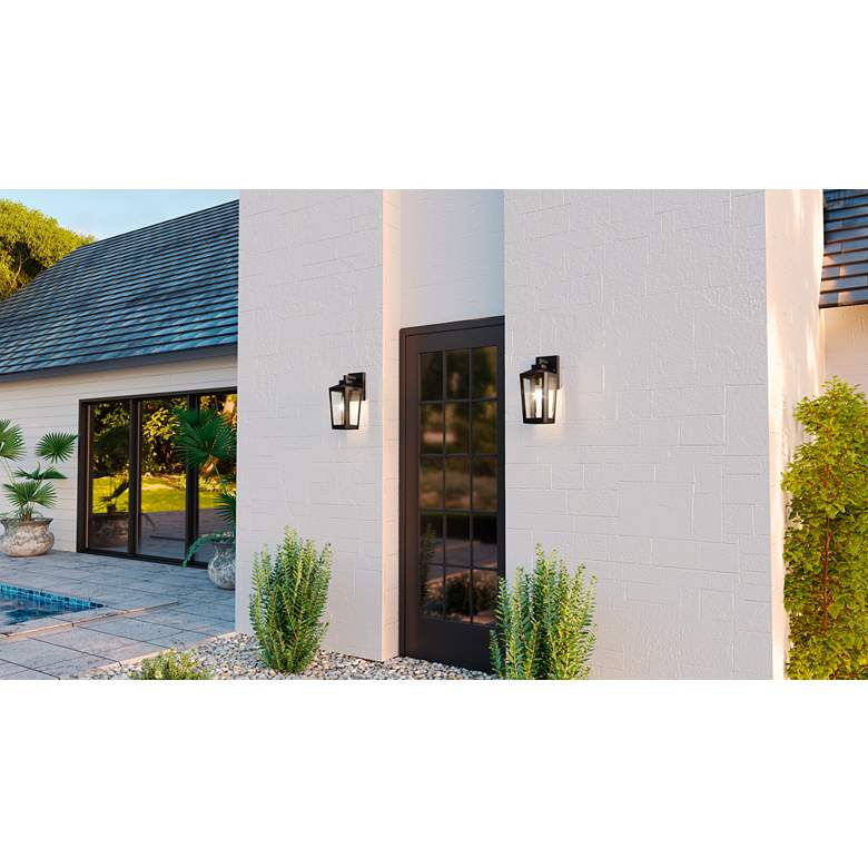 Quoizel Blomfield 15 1/2" High Matte Black Outdoor Wall Light