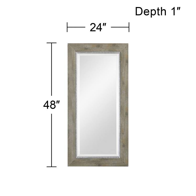 Uttermost Sheyenne Rustic Wood 24" x 48" Wall Mirror