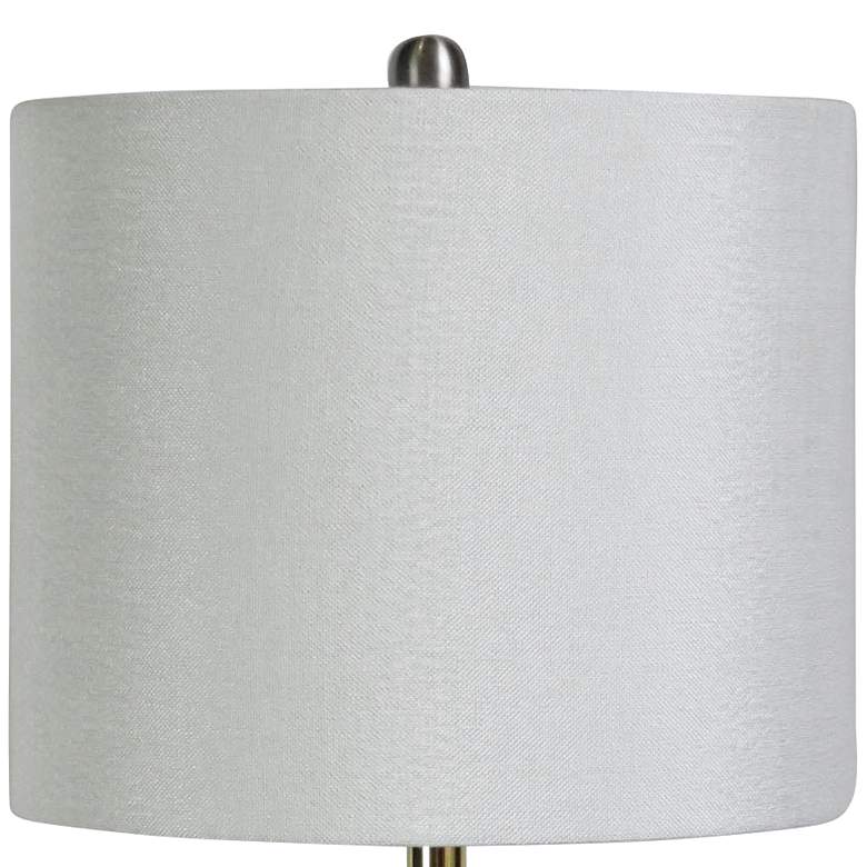 Saylor Plated Gold Woven Cylinder Cage Ceramic Table Lamp