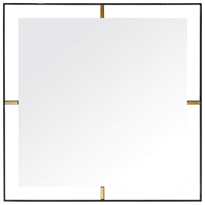 Varaluz Casa Framed Matte Black 20" Square Wall Mirror