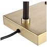 Brody Black and Brass Desk Lamp with USB and Outlet