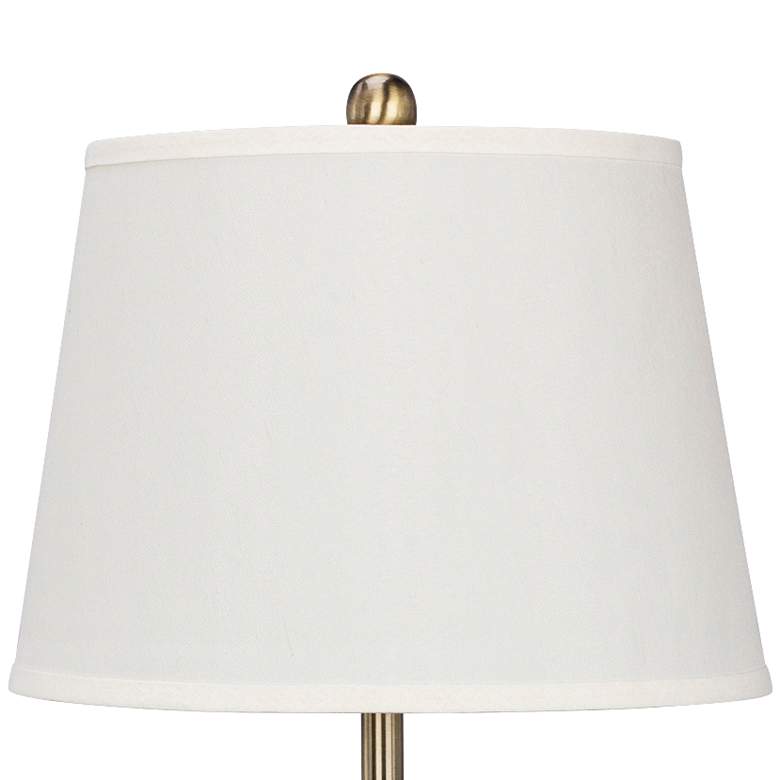 Palmetto Plated Antique Brass Table Lamp Set of 2