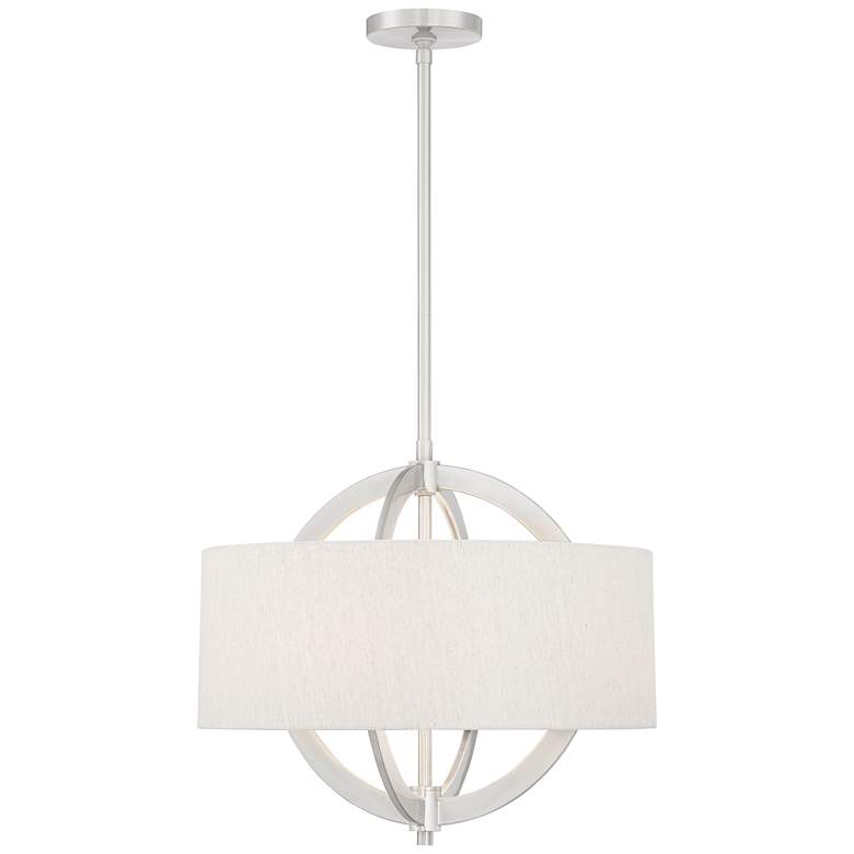 Possini Euro Saturna 21" Wide Brushed Nickel Pendant Light