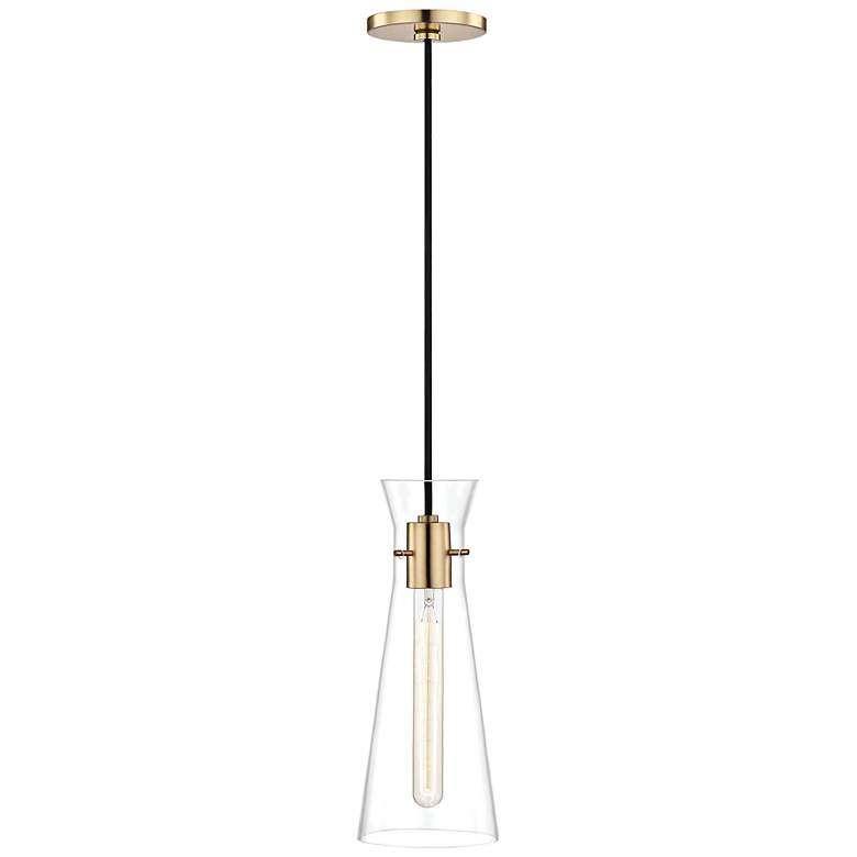 Mitzi Anya 5 1/2" Wide Aged Brass Mini Pendant