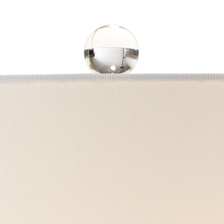 Possini Euro Miriam Aqua Blue Glass Table Lamp With USB Dimmer