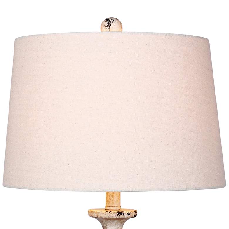 Lynne Cottage Antique White Formal Urn Table Lamp Set of 2