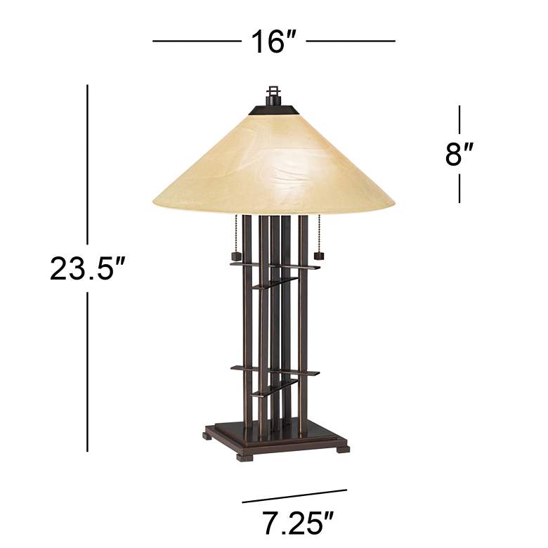 Planes 'n' Posts Art Glass Table Lamp