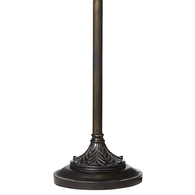 Vivian Green Leaf Tiffany-Style Art Glass Floor Lamp