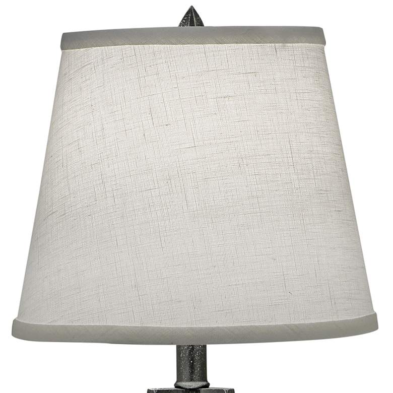 20" High Charcoal Metal Tower Accent Table Lamp